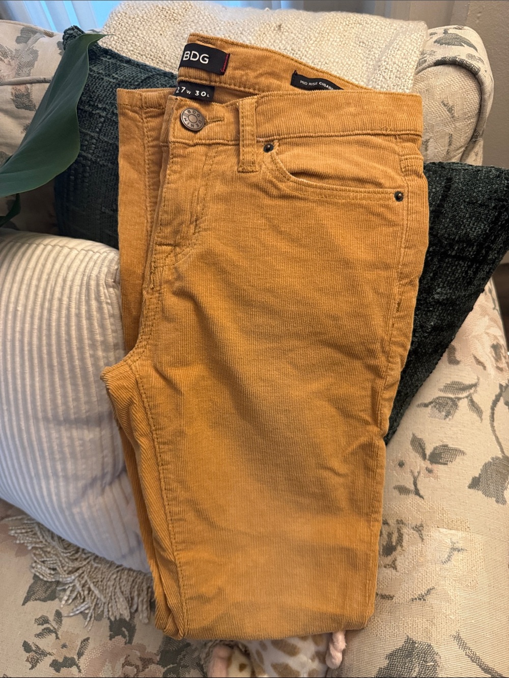 BDG Cigarette Ankle Corduroy Pants